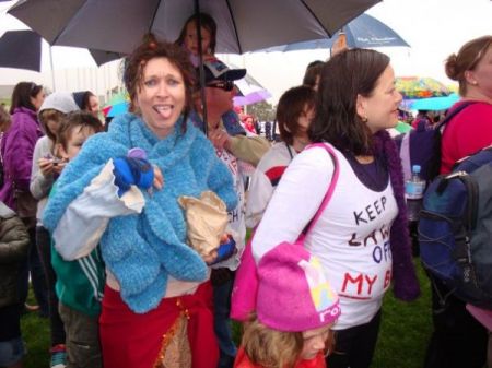 Lisa Barrett at Canberra rally